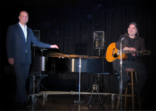 Jon and Jack at the Backus Auditorium in International Falls, MN